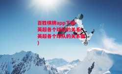 百胜棋牌app下载-英超各个球队的关系(英超各个球队的关系图)